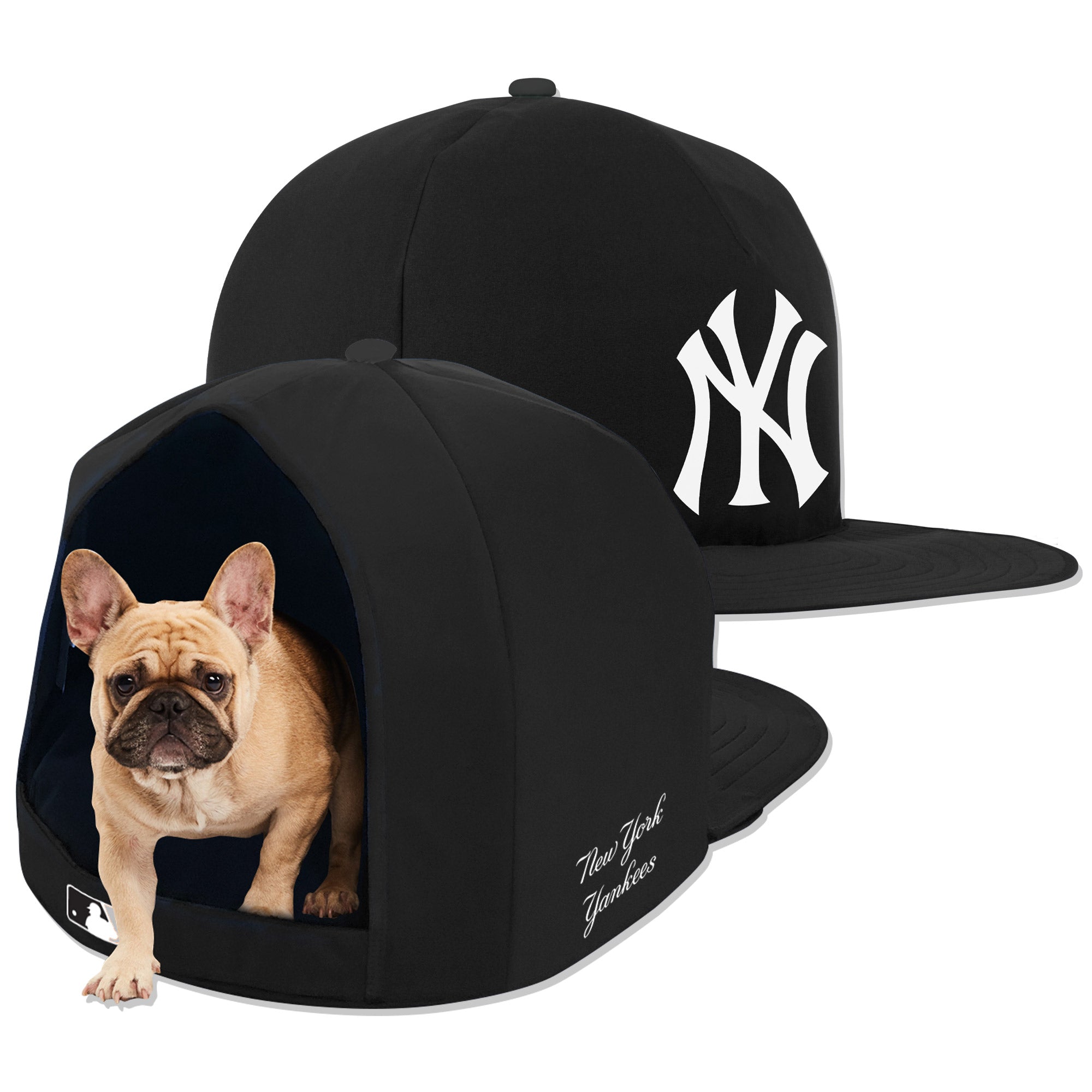 NEW YORK YANKEES NOIR NAP CAP PLUSH DOG BED