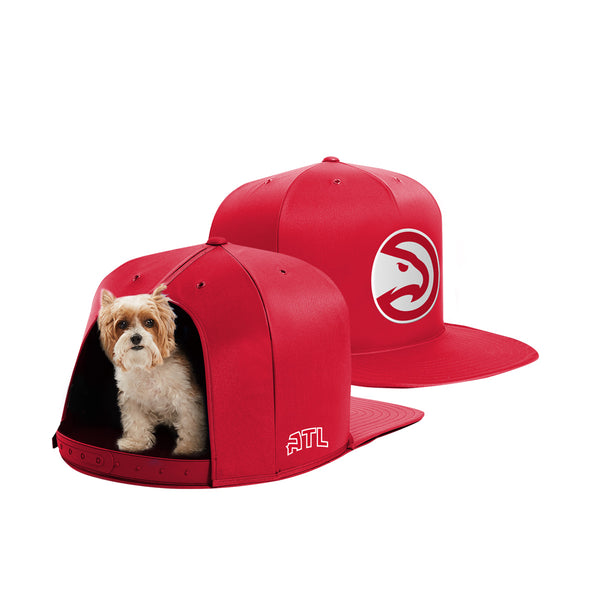 Atlanta Braves Plush Pet Nap Cap Dog Bed - Navy